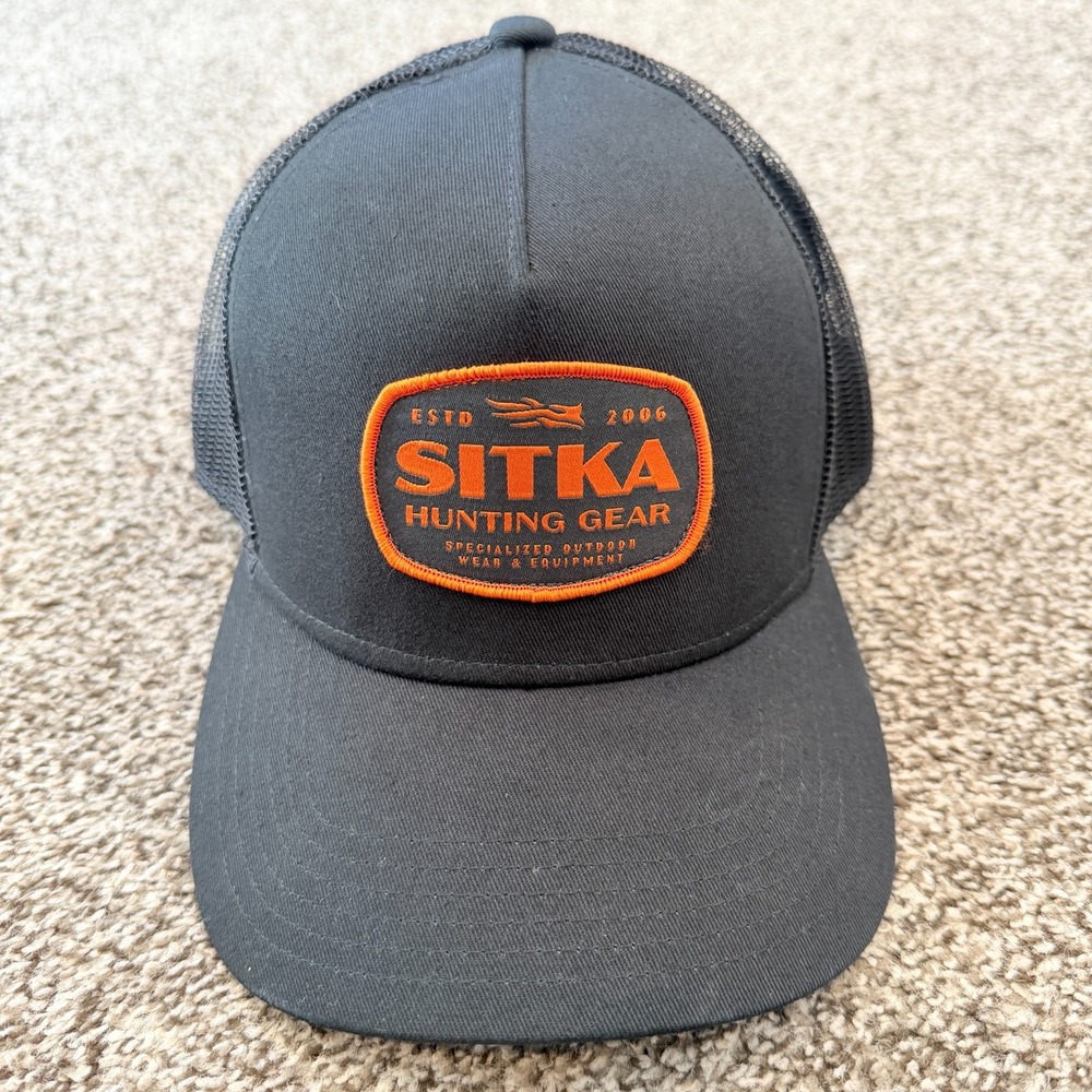 Sitka Hunting Gear Hat Trucker Cap Black Snapback Patch Hi Profile Mesh Outdoor
